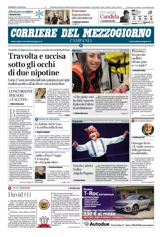 Prima-pagina-corriere del mezzogiorno-del-2024-07-07